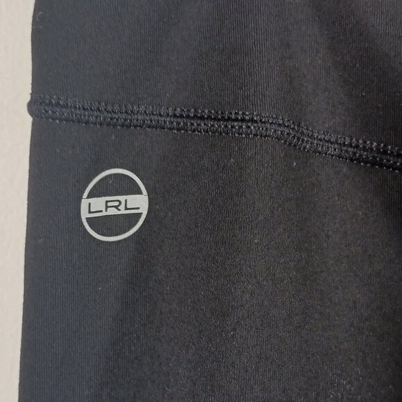 Lauren Ralph Lauren Active, Black Activewear Leggings with Pink Trim, Size Small - Picture 4 of 13